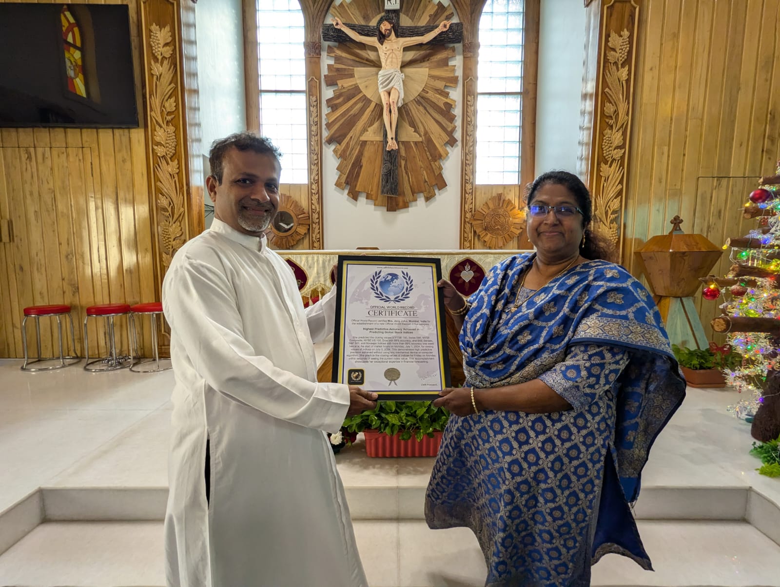 Mrs. Jeny John Sets Official World Record for Highest Predictive Accuracy in Global Stock Index Forecasting